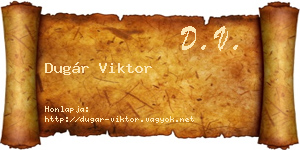 Dugár Viktor névjegykártya