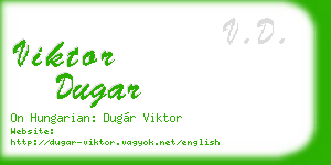 viktor dugar business card